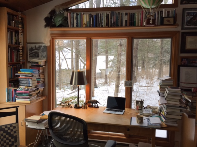 Jim Shephard's writing space.